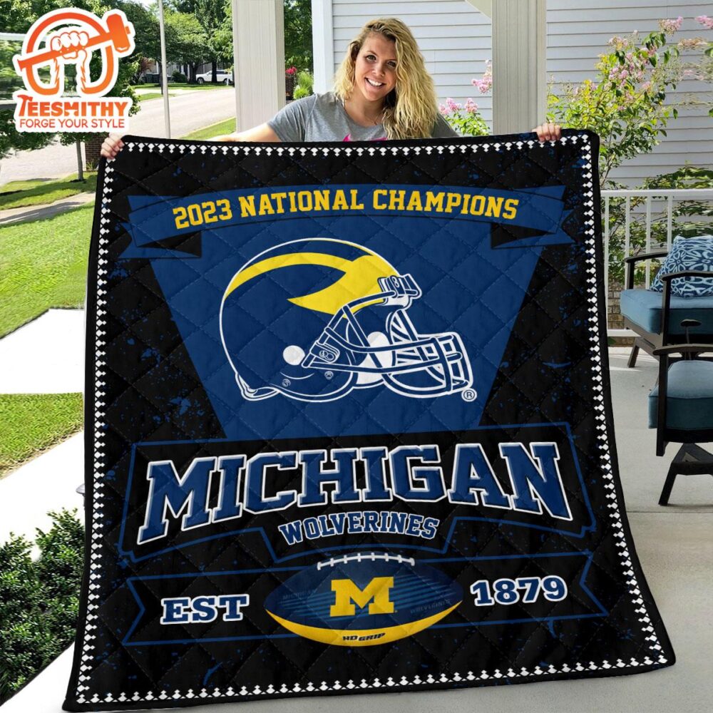 Christmas 2024 Michigan Wolverines Football Quilt Blanket