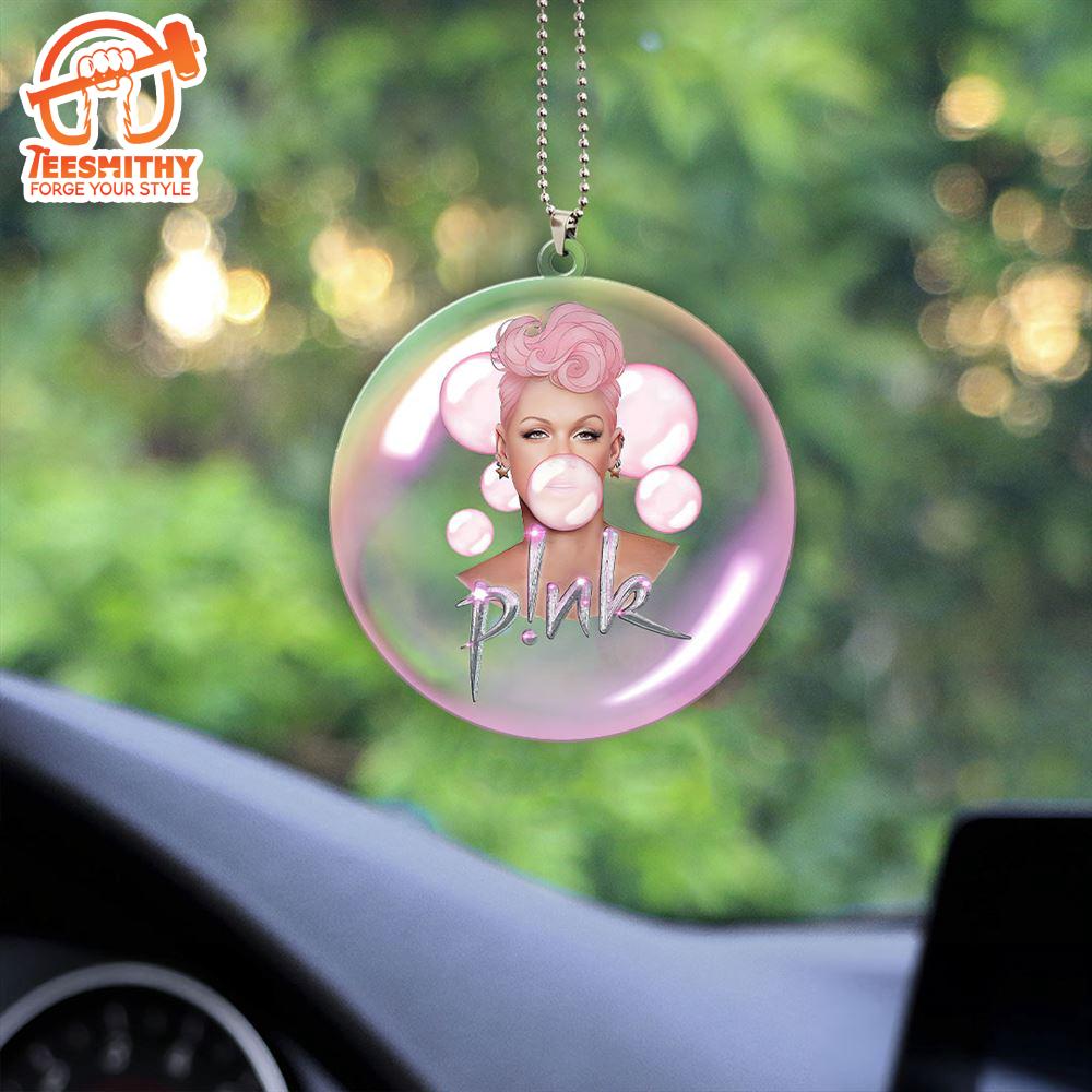 Christmas 2024 P!nk Custom shape Clear 1-sided Acrylic Car Ornament