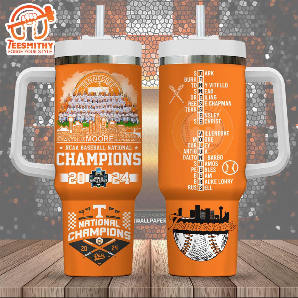 Christmas 2024 Tennessee Volunteers Baseball 40oz Stanley Tumbler