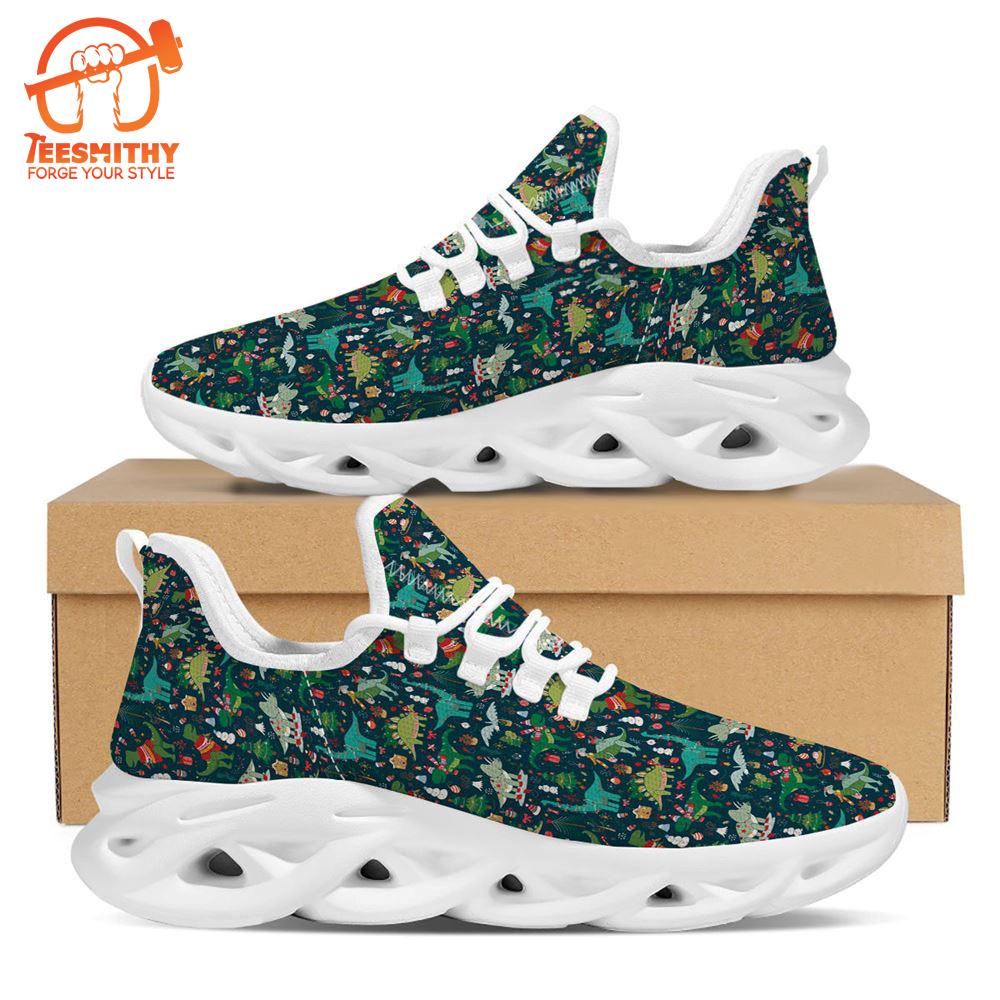 Christmas Animals Fun Print Pattern White Max Soul Shoes   Gift Christmas