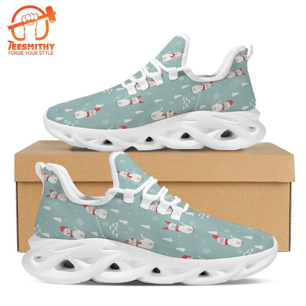 Christmas Cat Print White Max Soul Shoes   Gift Christmas