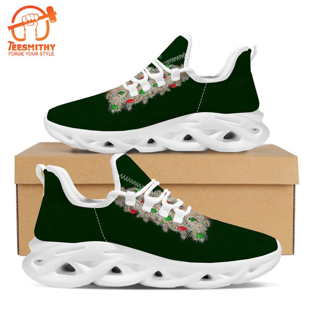 Christmas Decorated Tree Print White Max Soul Shoes   Gift Christmas