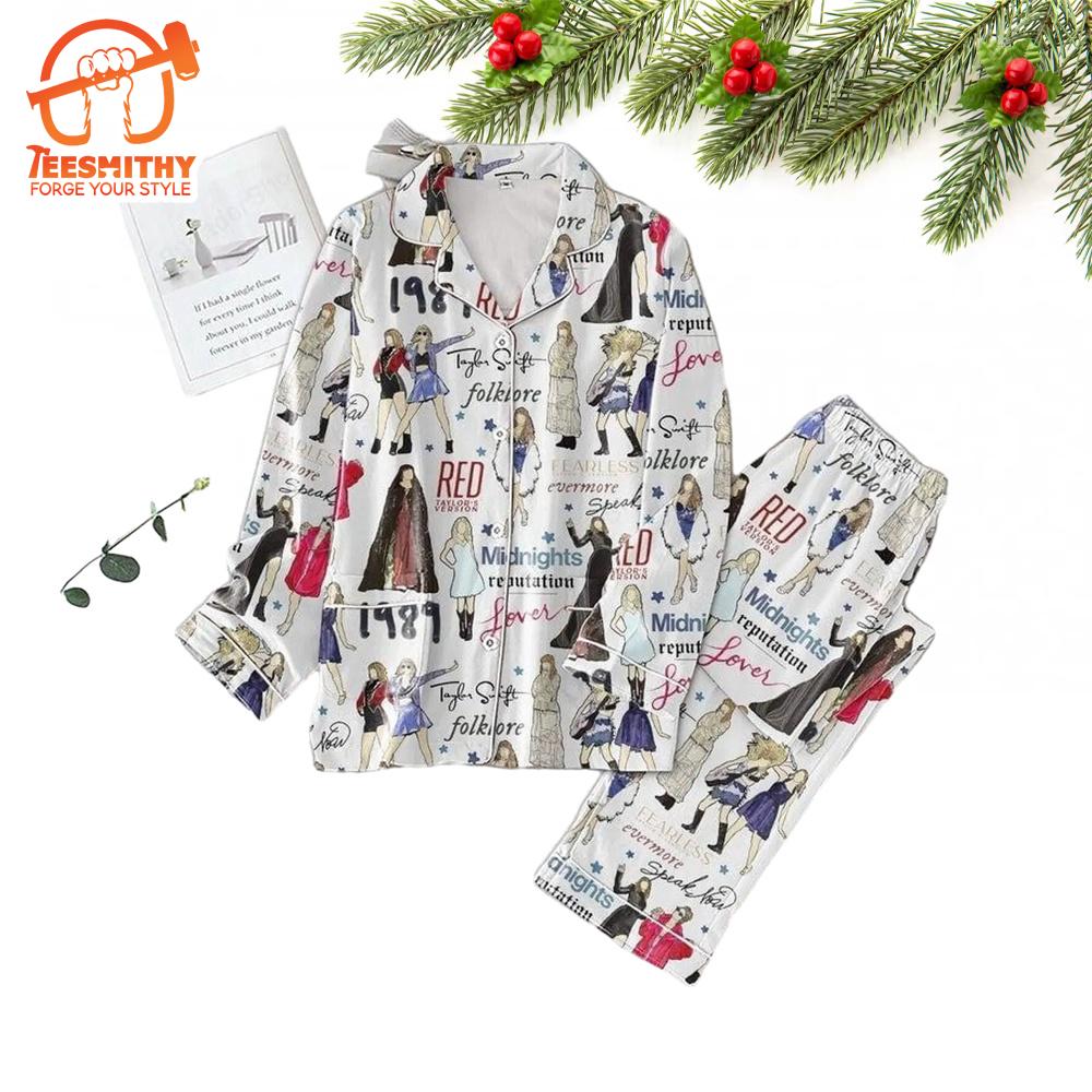 Christmas Pajamas Set, Taylor Swift Lover Tour Pajamas Set