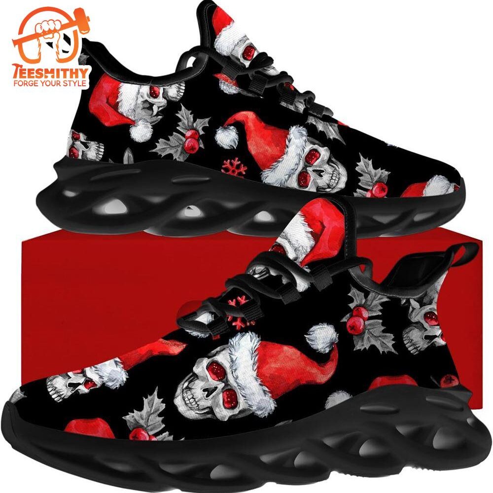 Christmas Running Shoes, Christmas Skull Max Soul Shoes   Gift Christmas