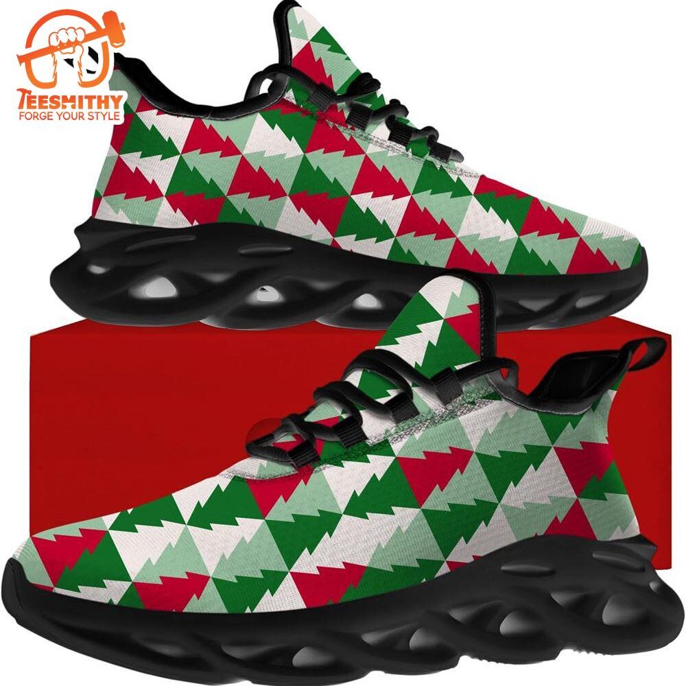 Christmas Running Shoes, Christmas Tree Pattern Max Soul Shoes   Gift Christmas