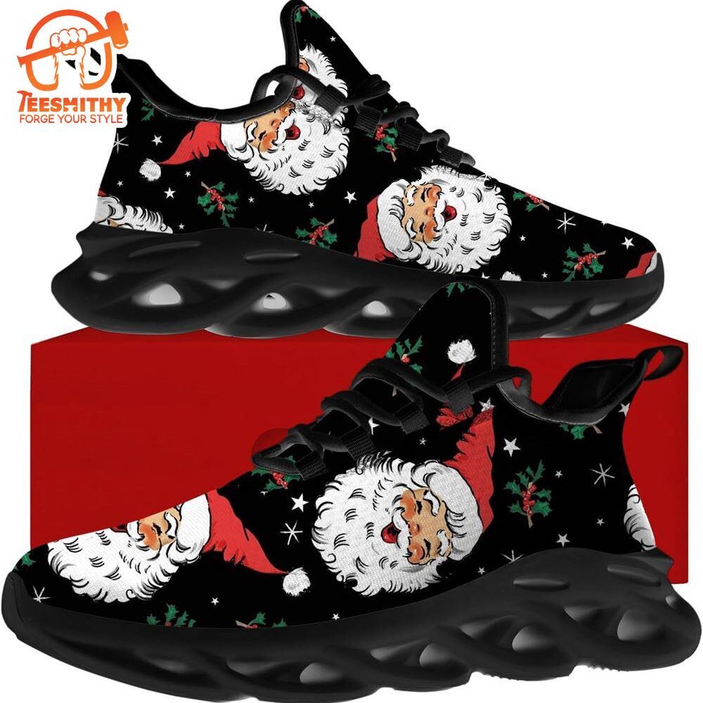 Christmas Running Shoes, Funny Santa Claus Max Soul Shoes   Gift Christmas