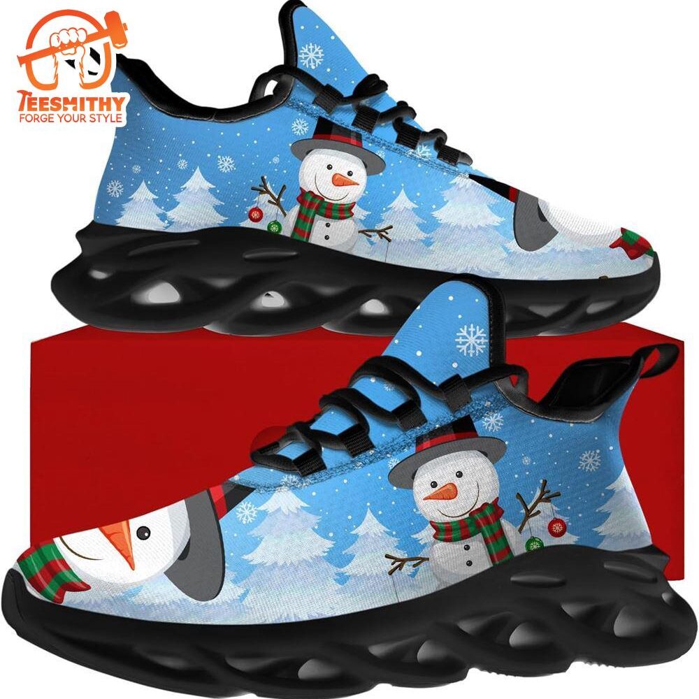 Christmas Running Shoes, Merry Christmas Snowman Max Soul Shoes   Gift Christmas