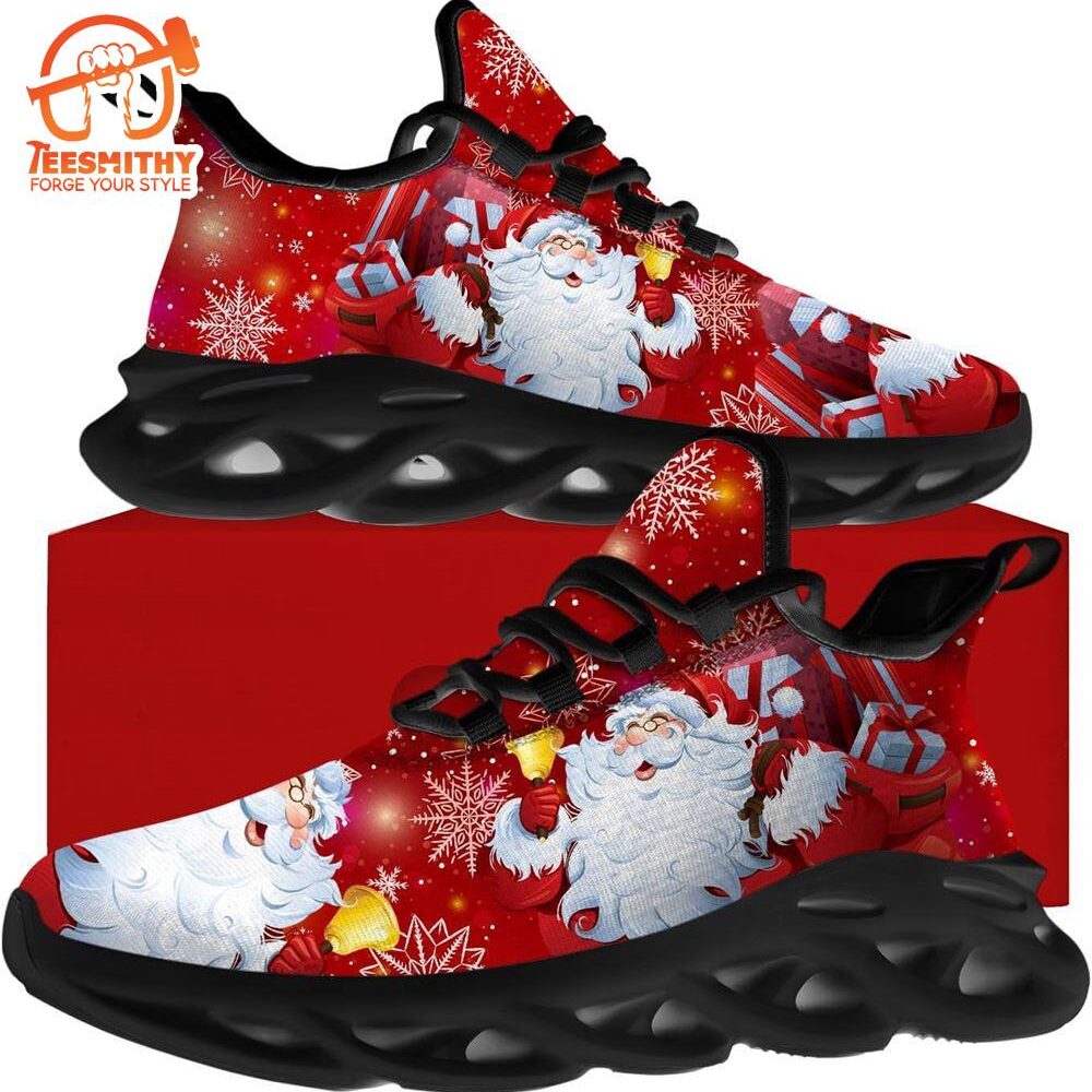 Christmas Running Shoes, Santa Claus Ring Bells Max Soul Shoes   Gift Christmas