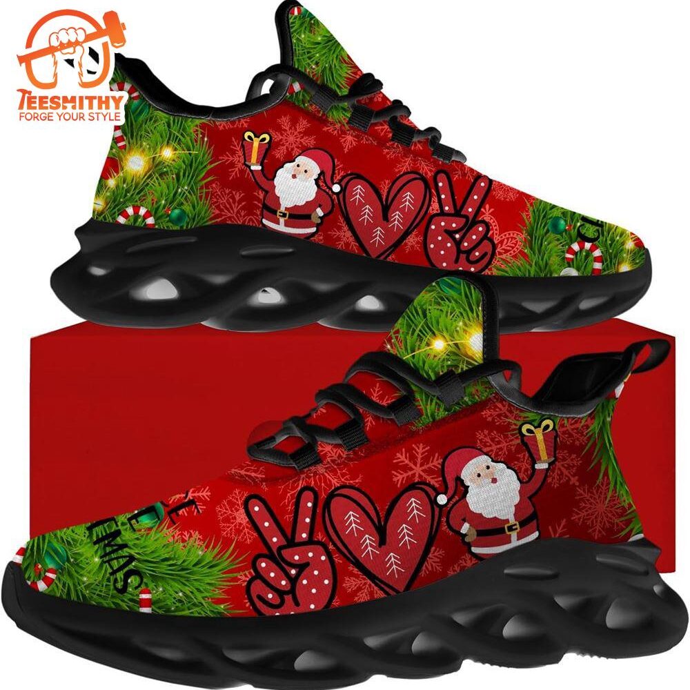 Christmas Running Shoes, Santa Feace Love Christmas Max Soul Shoes   Gift Christmas