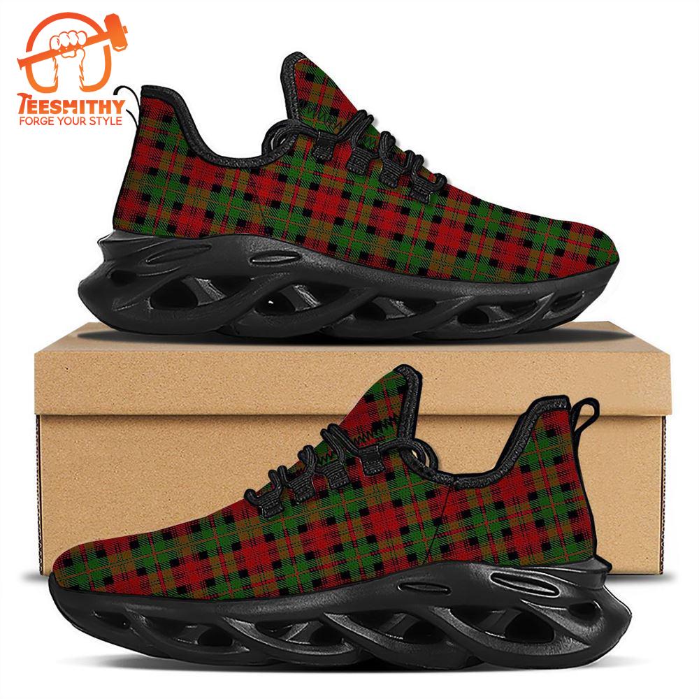 Christmas Tartan Red Plaid Black Max Soul Shoes   Gift Christmas