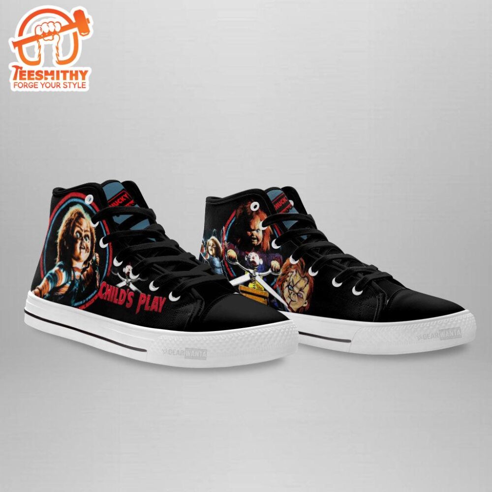 Chucky High Top Shoes Custom For Horror Fans