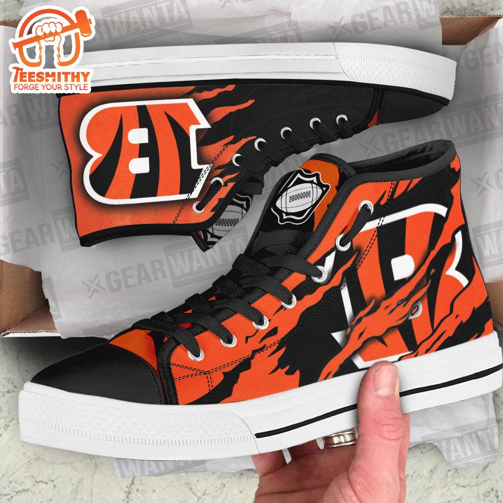 Cincinnati Bengals High Top Shoes Custom For Fans