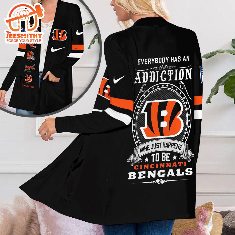 Cincinnati Bengals NFL Women’s Patch Pocket Cardigan For Fans