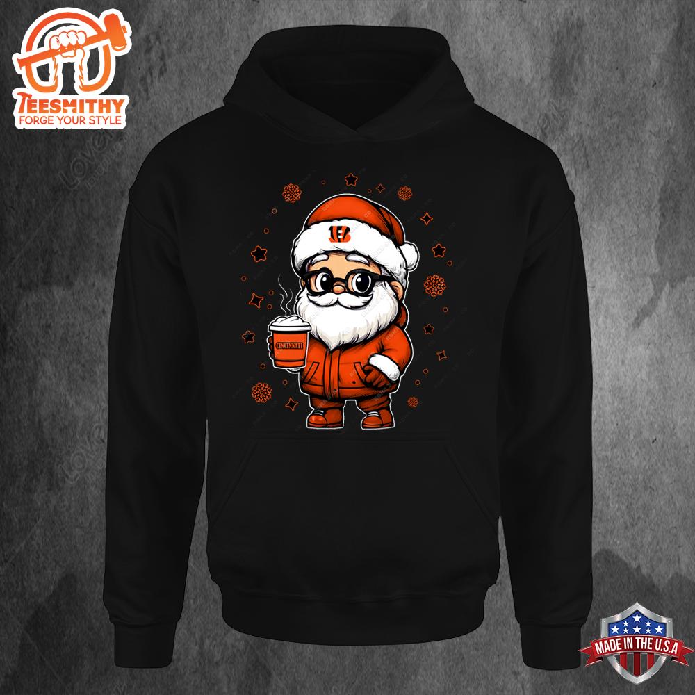 Cincinnati Bengals Santa Christmas Football Hoodie