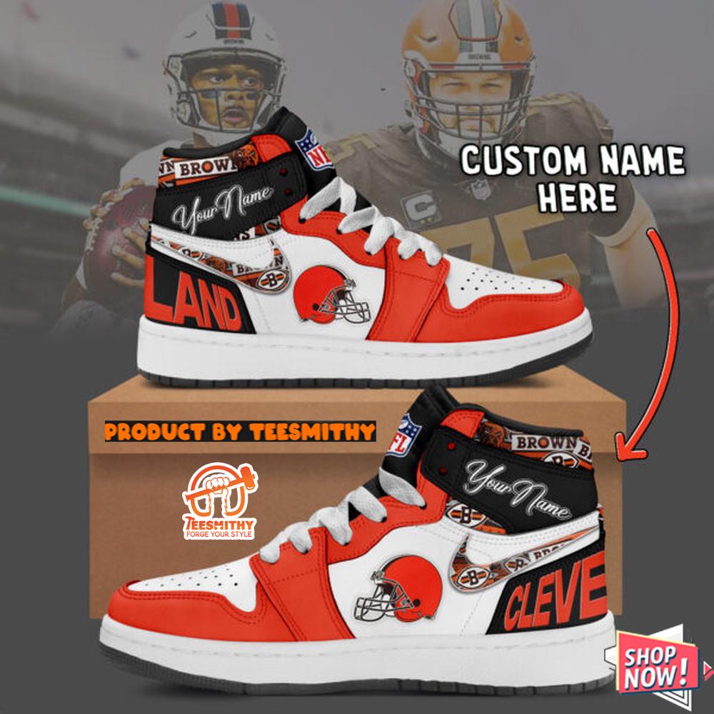 Cleveland Browns Air Jordan 1 Shoes