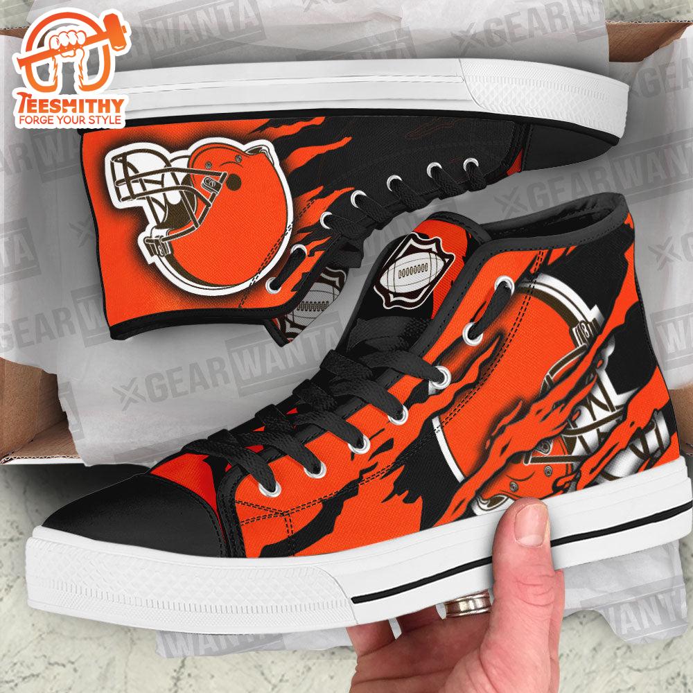 Cleveland Browns High Top Shoes Custom For Fans