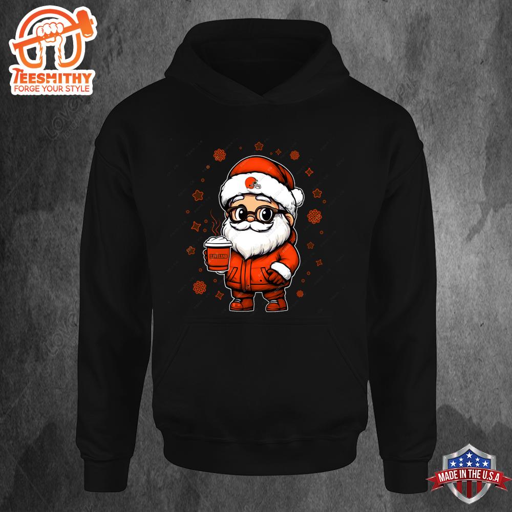 Cleveland Browns Santa Christmas Football Hoodie