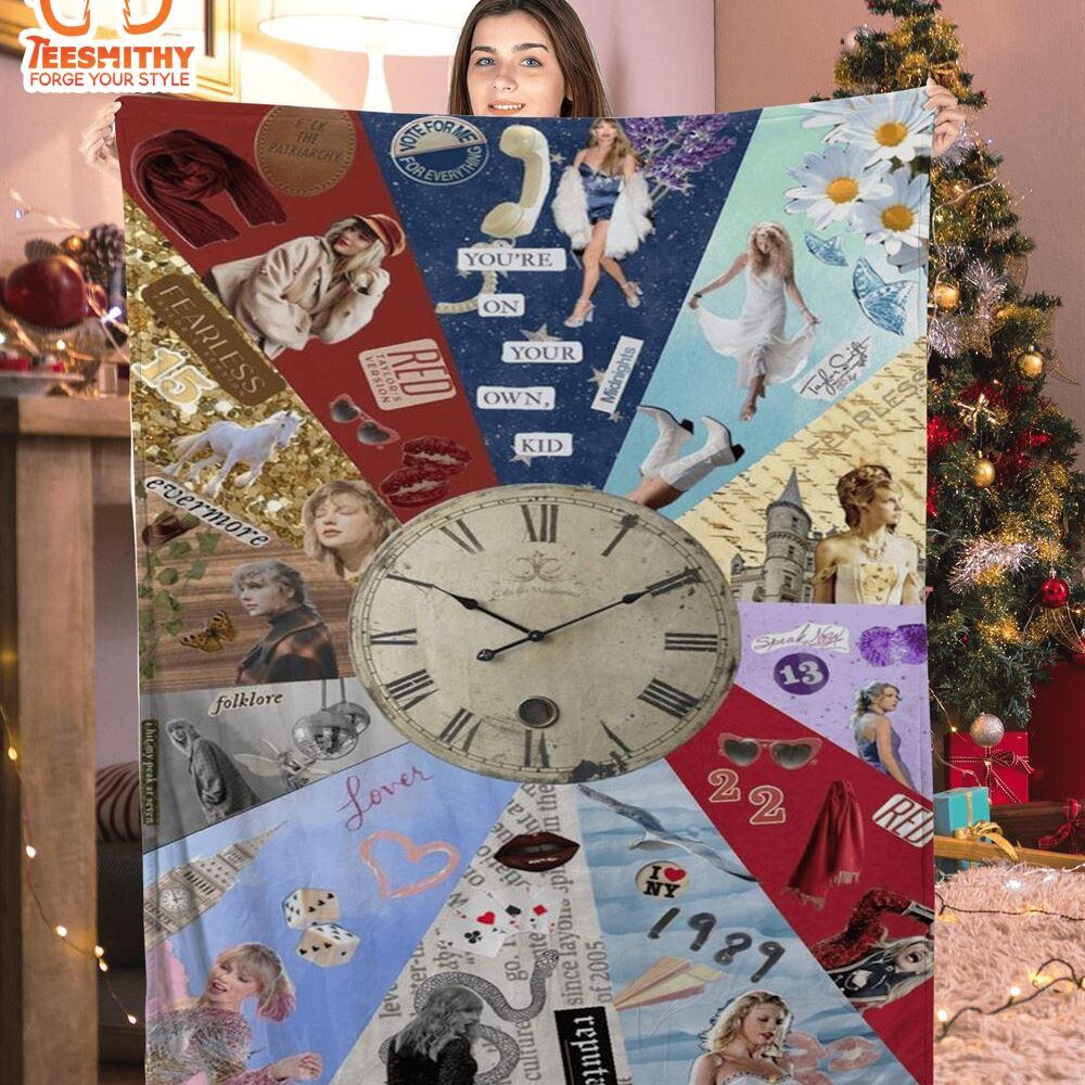 ”Clock” Taylor Swift Blanket , Christmas Blanket