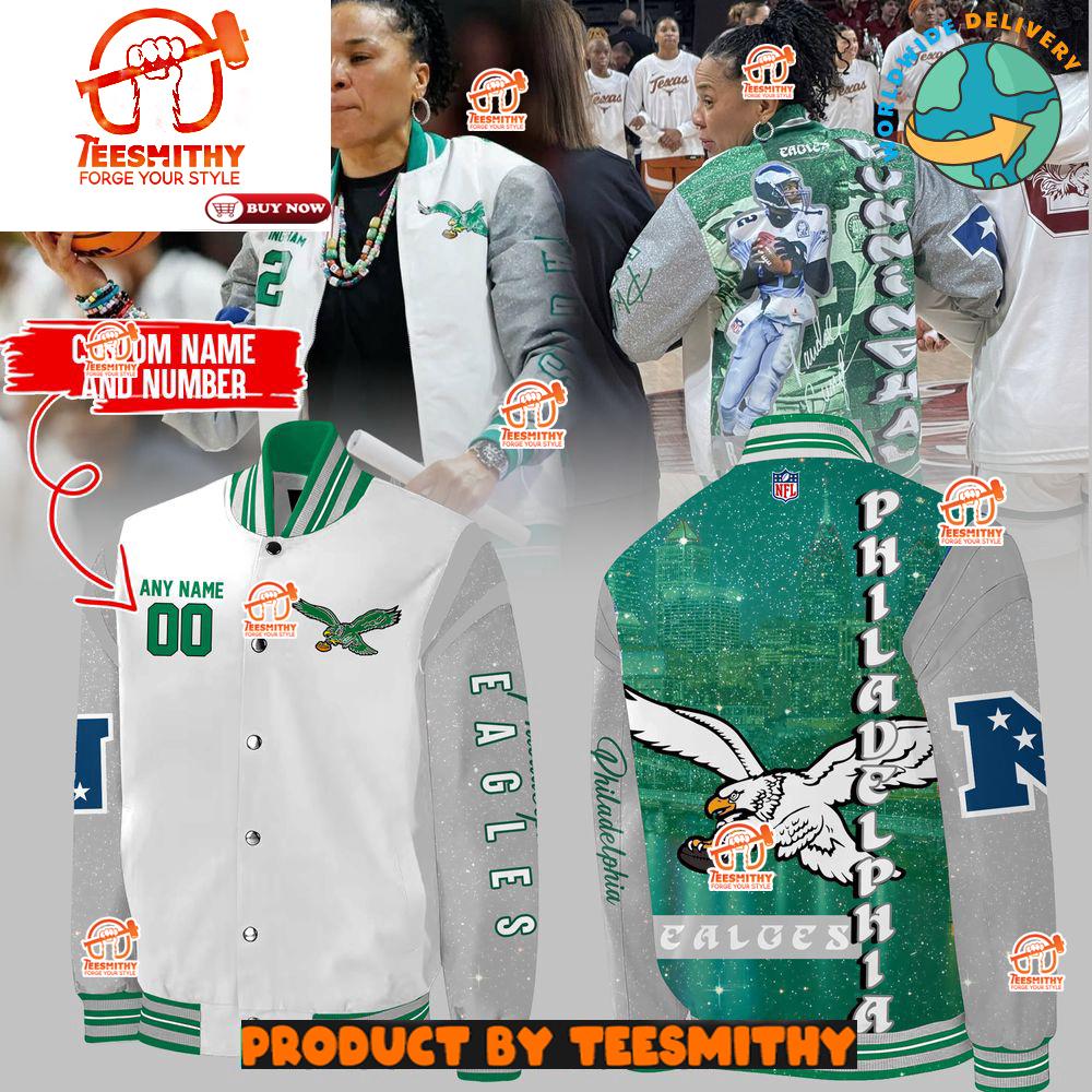 Coach Dawn Staley Philadelphia Eagles Baseball Jacket