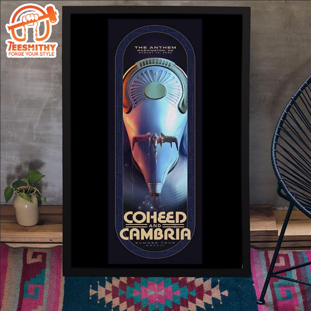 Coheed and Cambria Washington DC 8 14 24 Event Poster Canvas