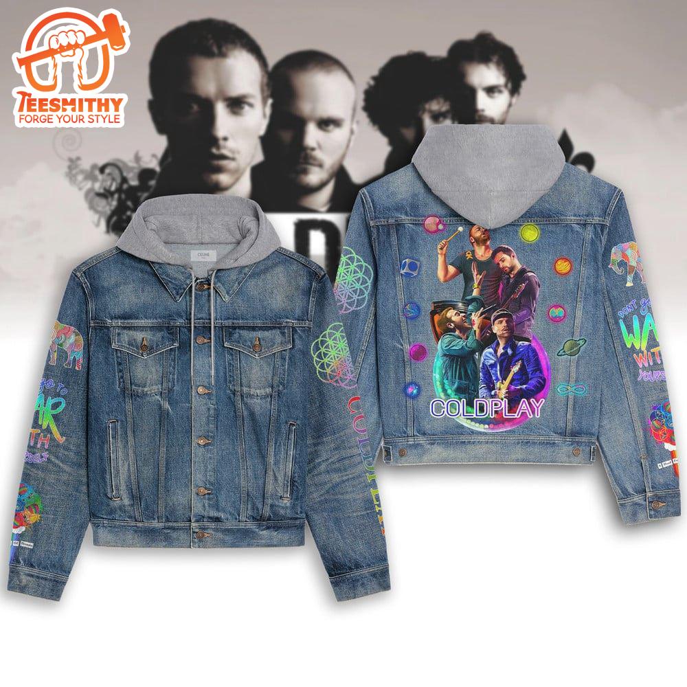 Coldplay Women’s Gift Christmas Denim Hood Jacket For Fans