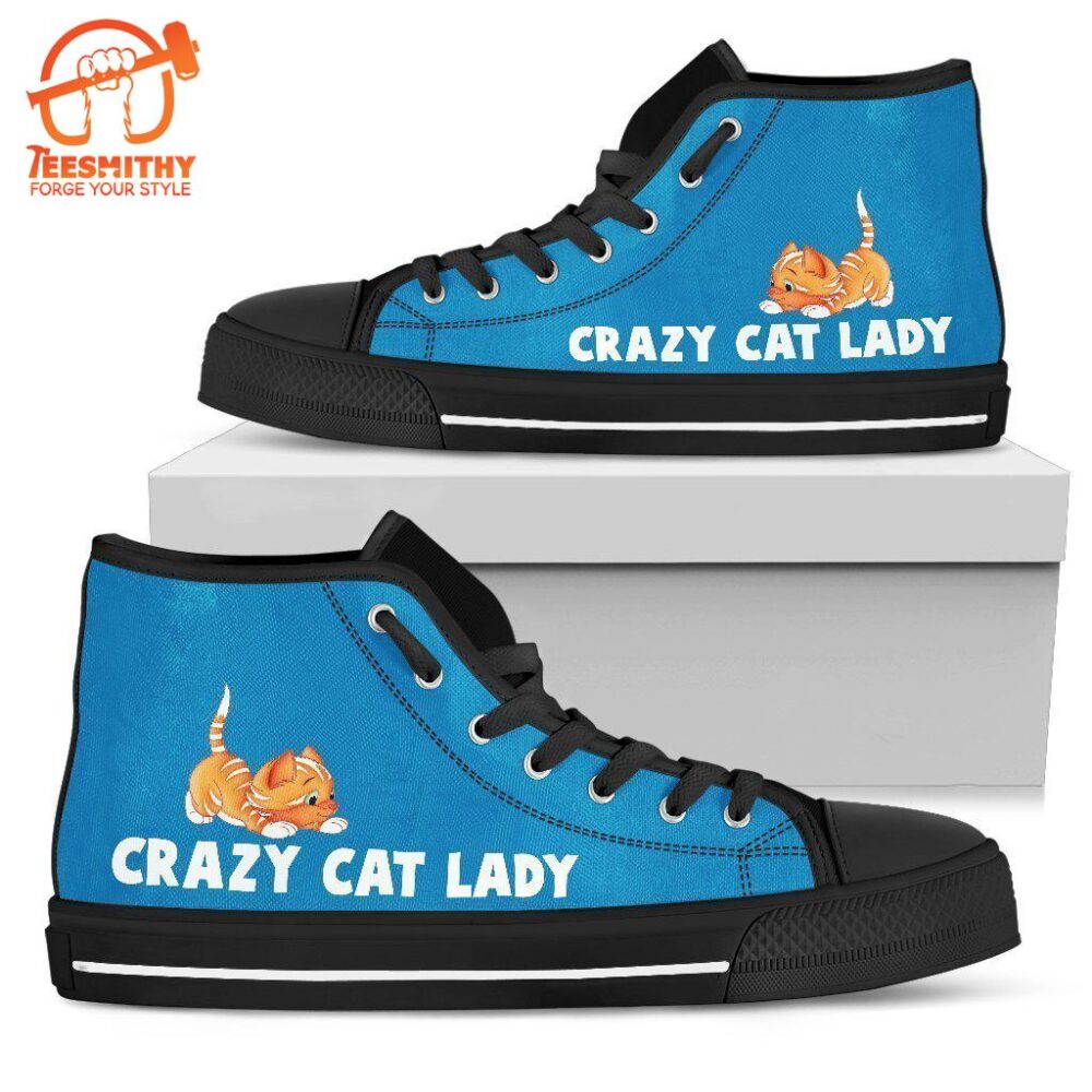 Crazy Cat Lady Shoes High Top For Women