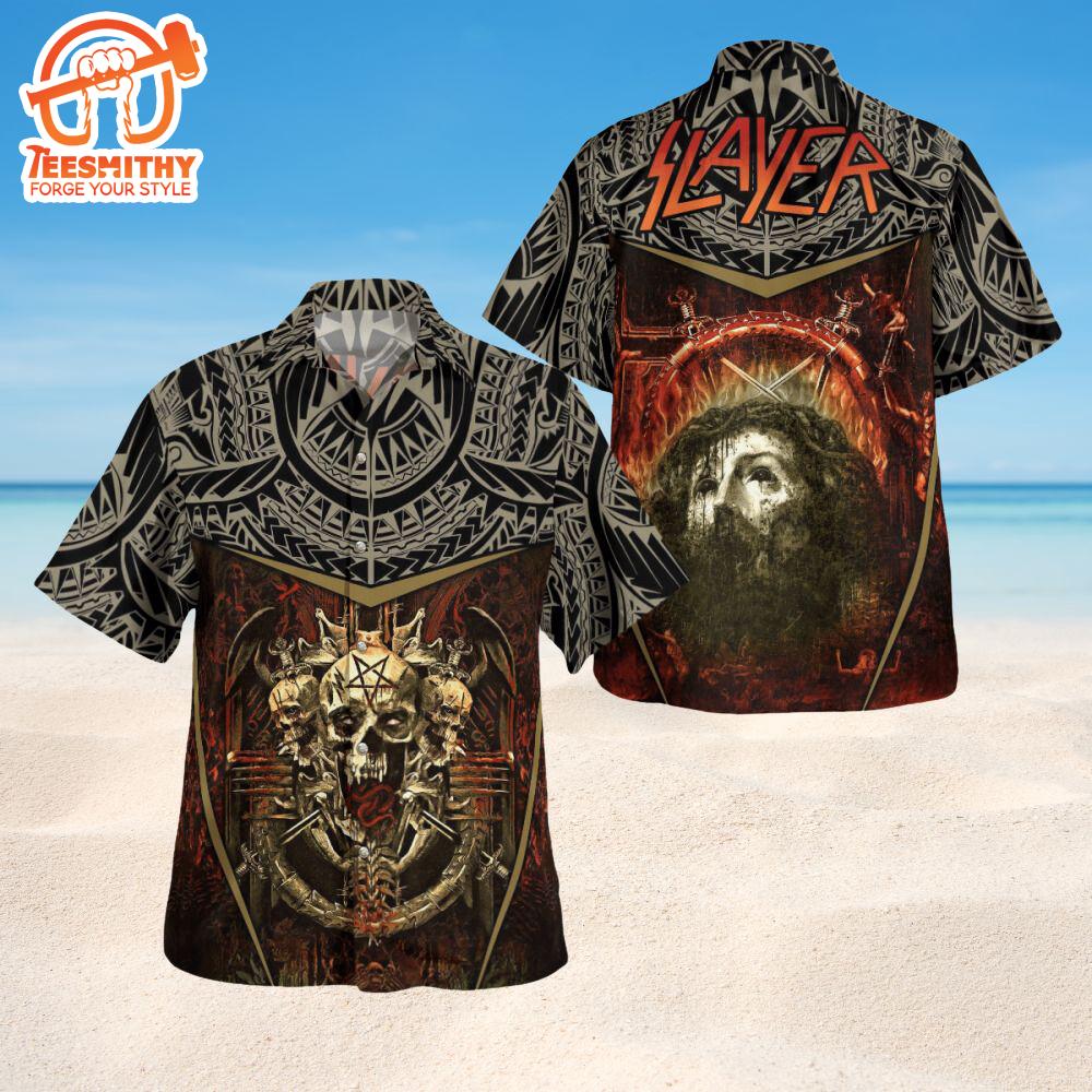 Crown of Skulls Slayer Men’s Hawaiian Shirt