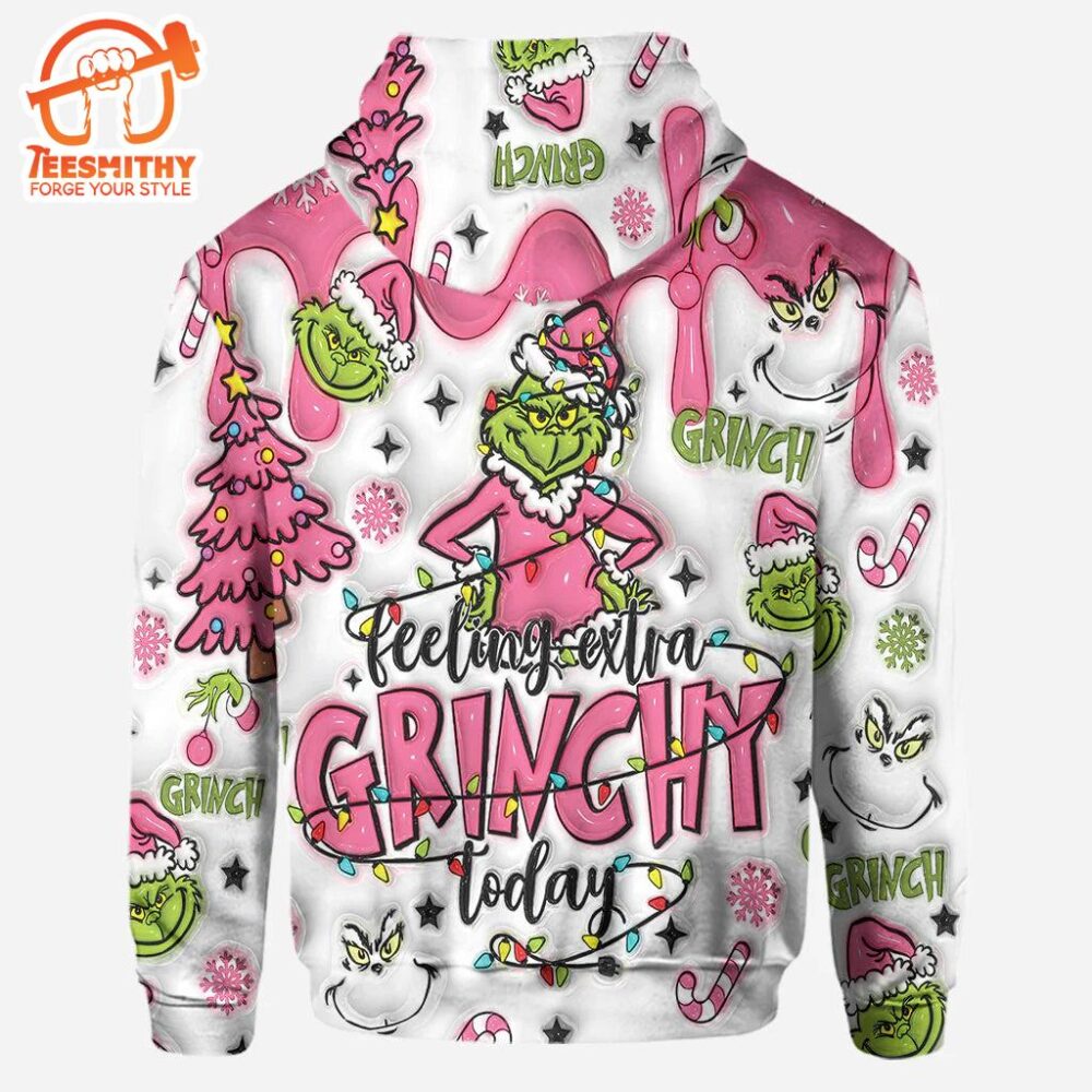 Custom Any Name Feeling Extra Grinch Today – Personalized Stole Christmas Hoodie and Leggings