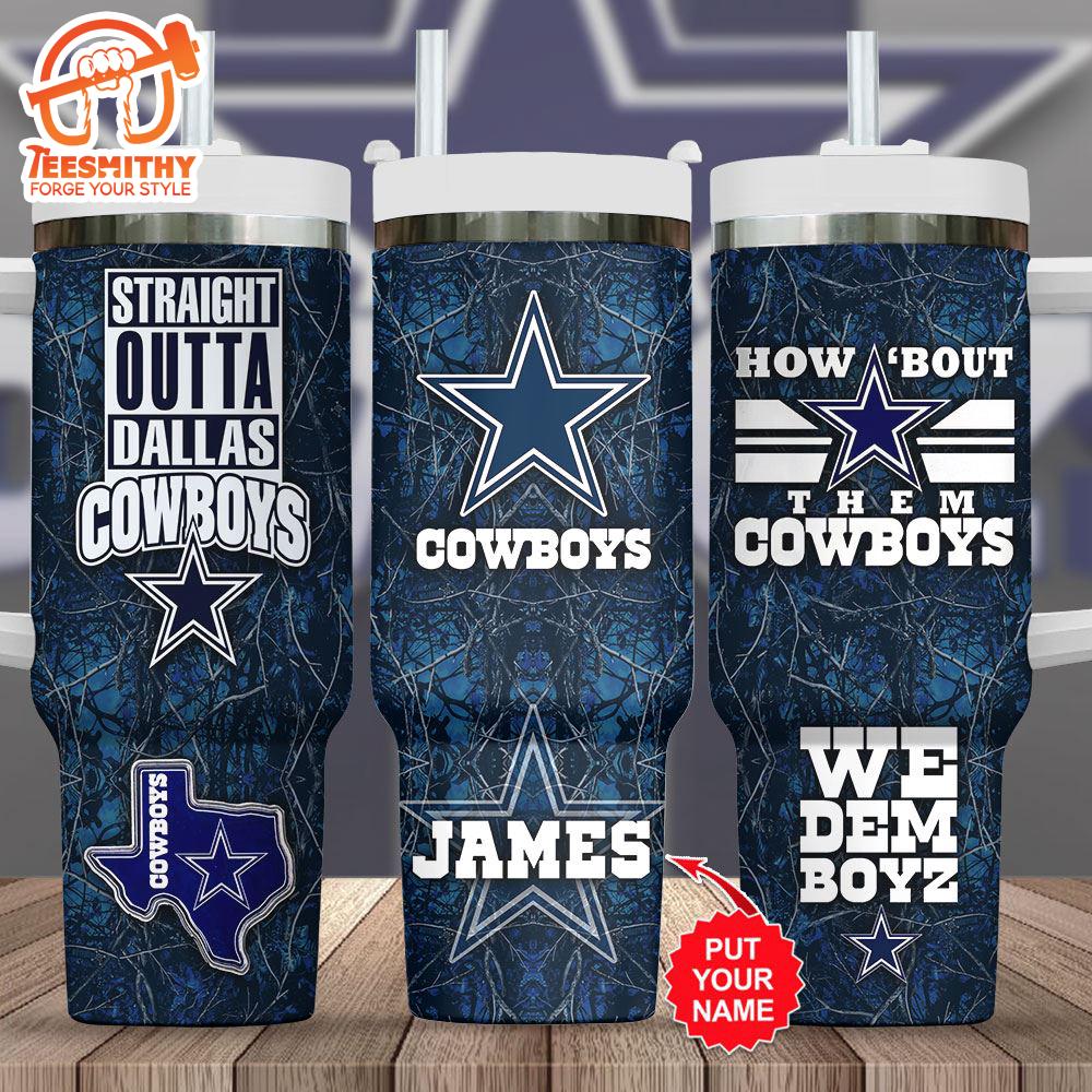 Custom Name Dallas Cowboys 40oz Stanley Tumbler Christmas Tumbler 40OZ