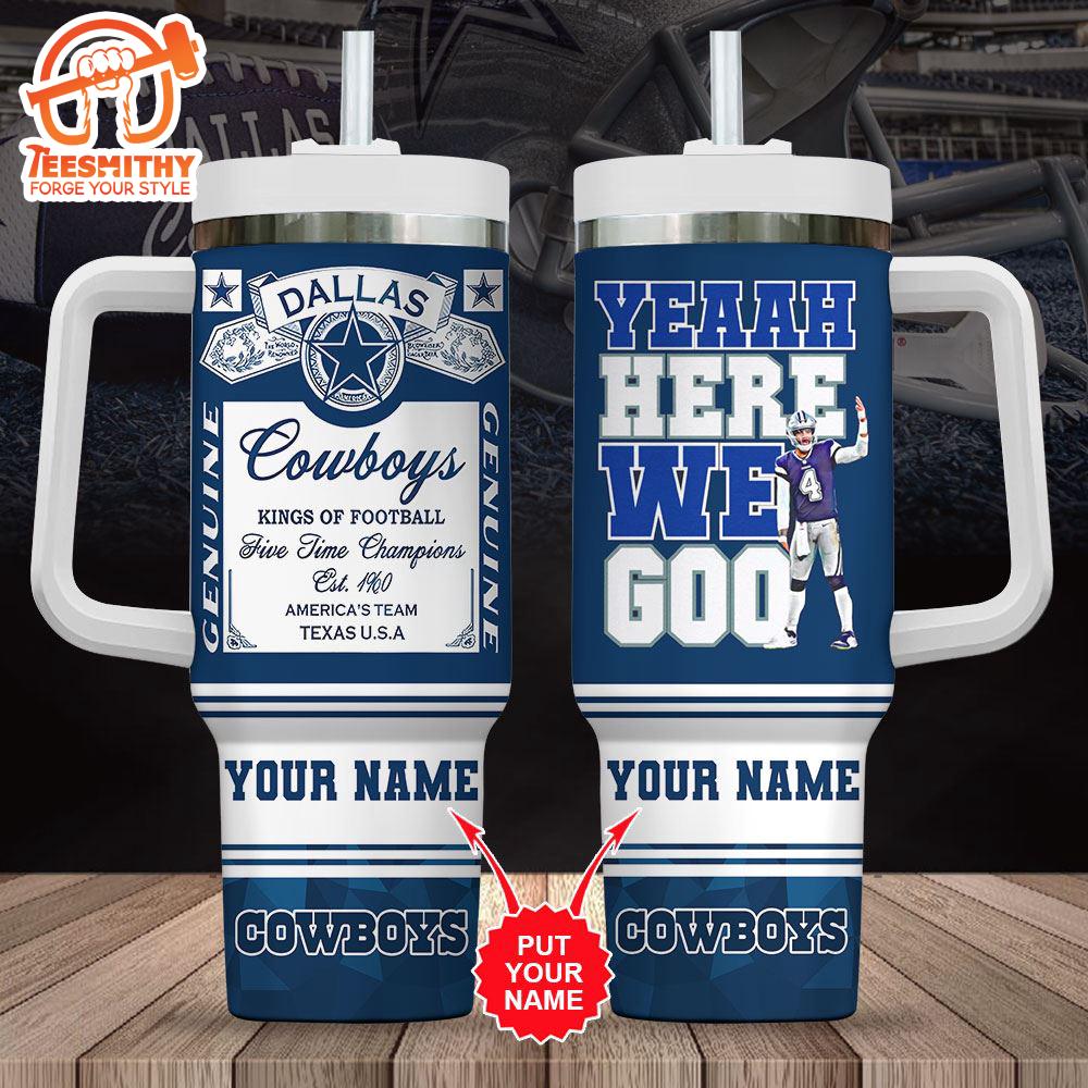 Custom Name Dallas Cowboys 40oz Stanley Tumbler – Trending New Tumbler