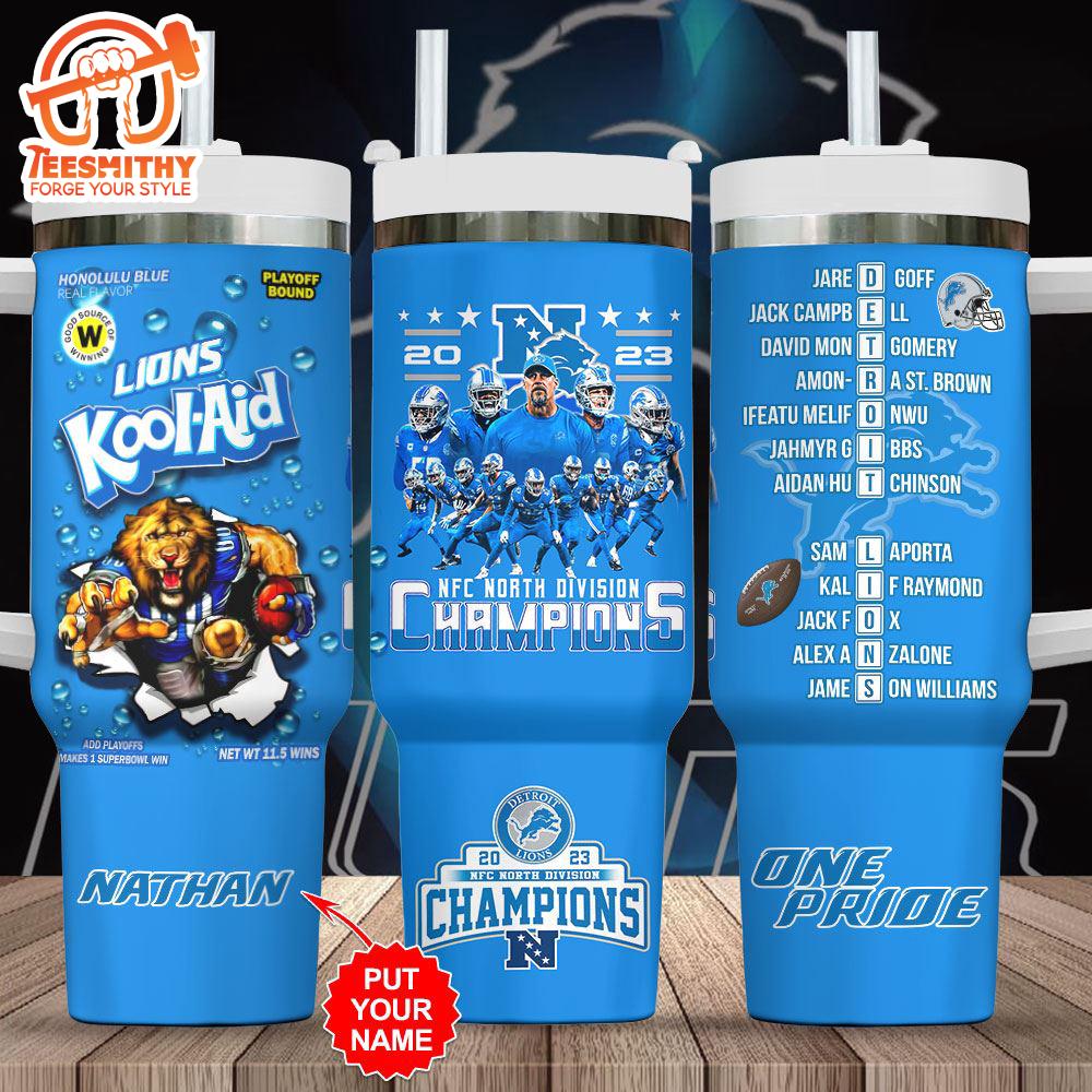 Custom Name Detroit Lions 40oz Stanley Tumbler Christmas Tumbler 40OZ