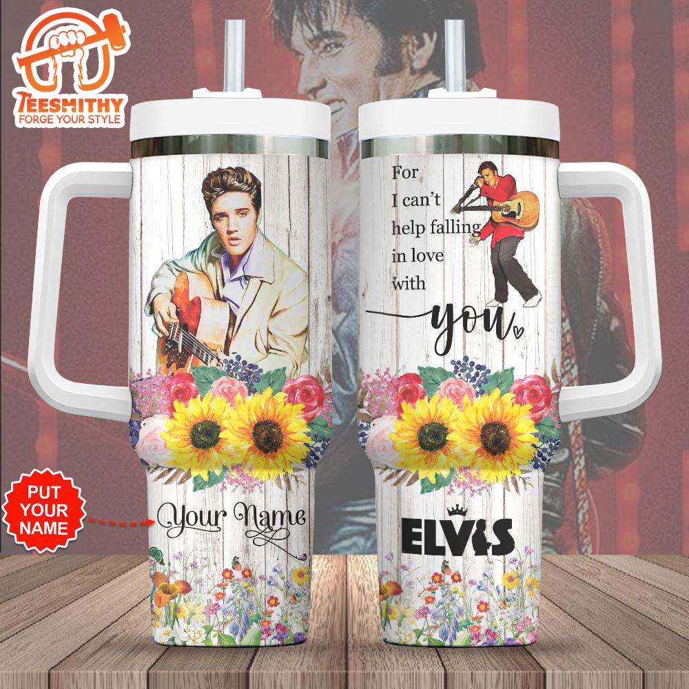 Custom Name Elvis Presley 40oz Stanley Tumbler – Trending New Tumbler