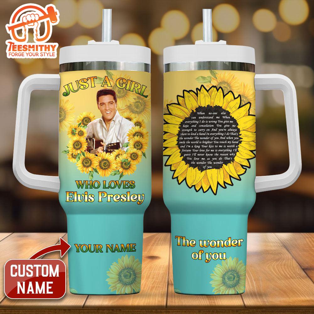 Custom Name Elvis Presley The Wonder Of You 40oz Stanley Tumbler