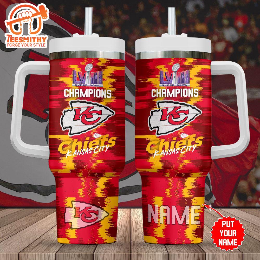 Custom Name Kansas City Chiefs 40oz Stanley Tumbler Christmas Tumbler 40OZ