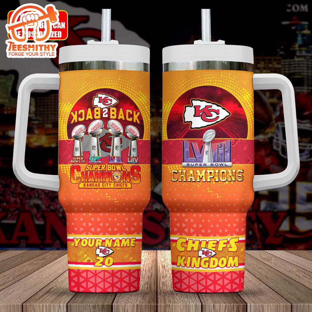 Custom Name Kansas City Chiefs 40oz Stanley Tumbler – Trending New Tumbler