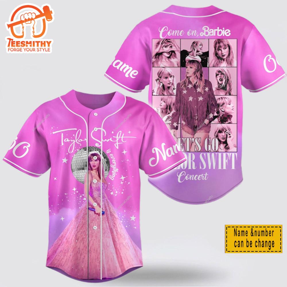 Custom Name & Number Let’s Go Taylor Swift Concert Baseball Jersey Shirts