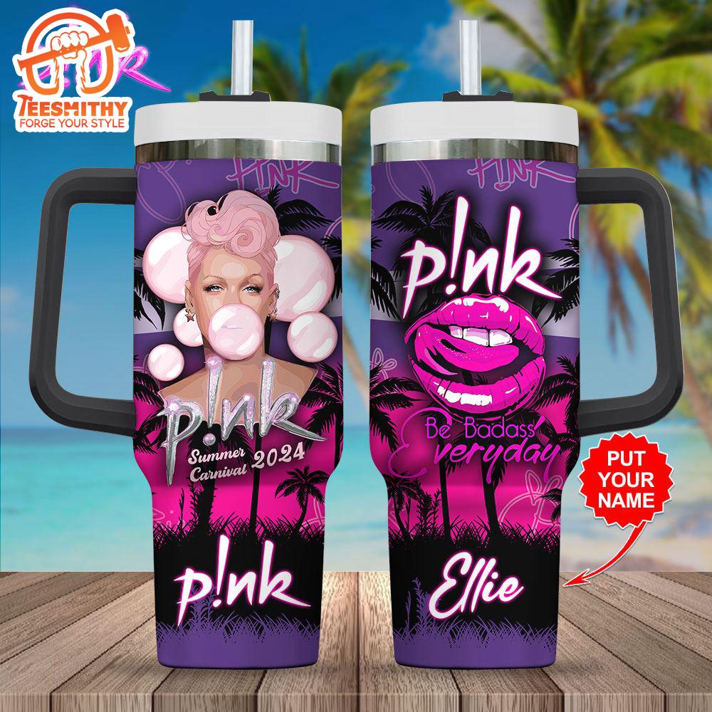 Custom Name P!nk 40oz Stanley Tumbler Christmas Tumbler 40OZ