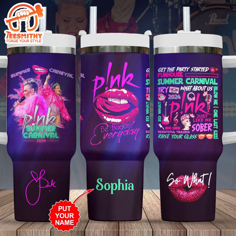 Custom Name P!nk 40oz Stanley Tumbler – Trending New Tumbler