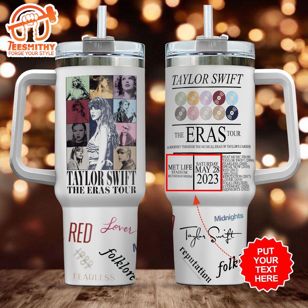 Custom Name RED Taylor Swift The Eras Tour 40oz Stanley Tumbler