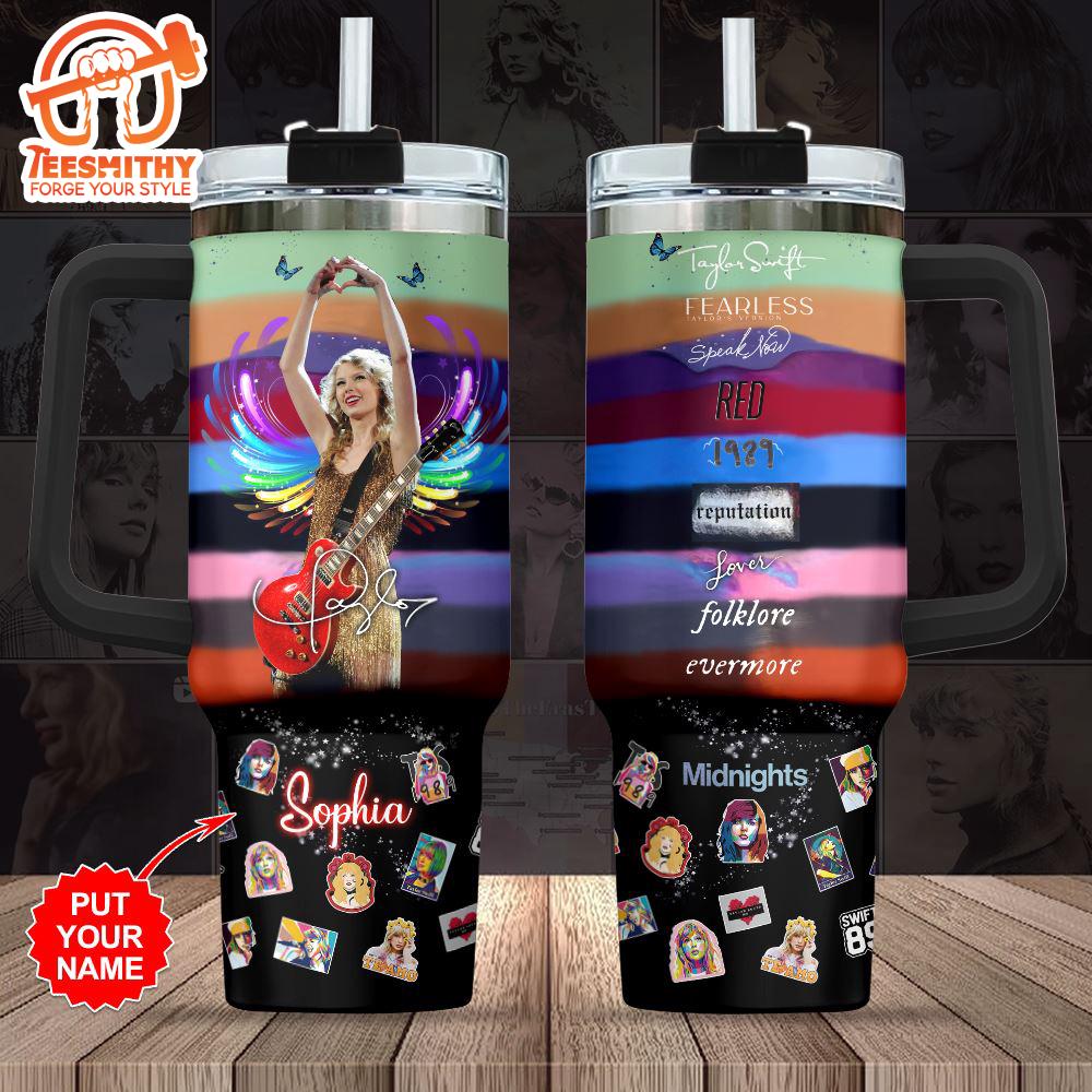 Custom Name Taylor Swift Album The Eras Tour 40oz Stanley Tumbler