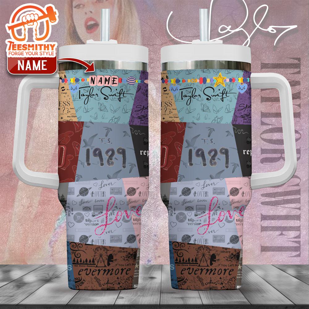 Custom Name Taylor Swift Evermore 40oz Stanley Tumbler