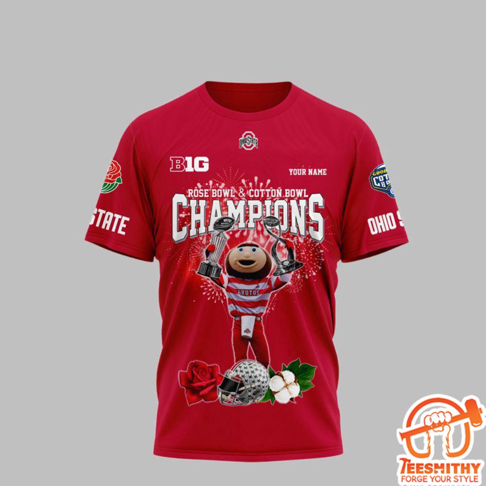 Custom Ohio State Rose Bow and Cotton Bowl Champions Shirt