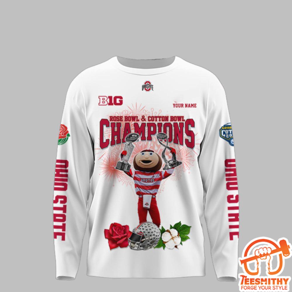 Custom Ohio State Rose Bow and Cotton Bowl Champions Sweatshirt