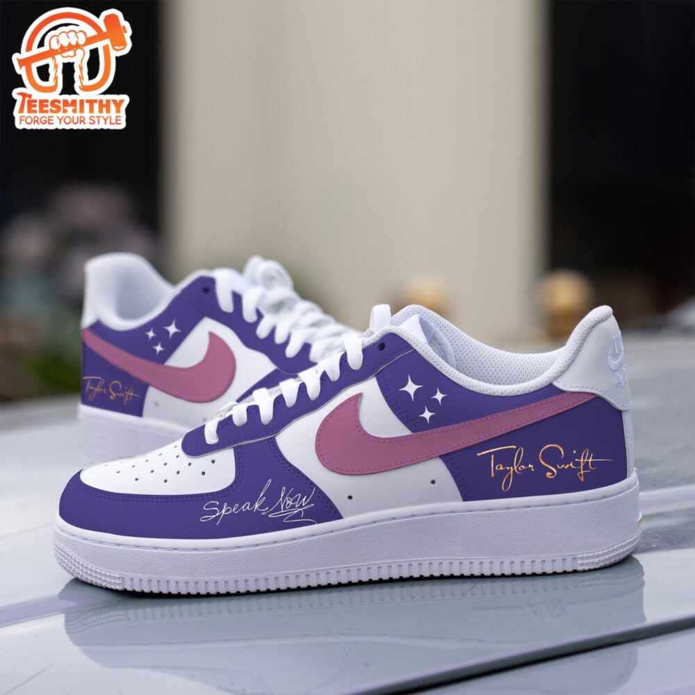 Custom Speak Now Taylor’s Nike Air Force 1 Purple And Pink