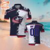 Customized NHL Columbus Blue Jackets Mix Jersey Style Polo Shirt