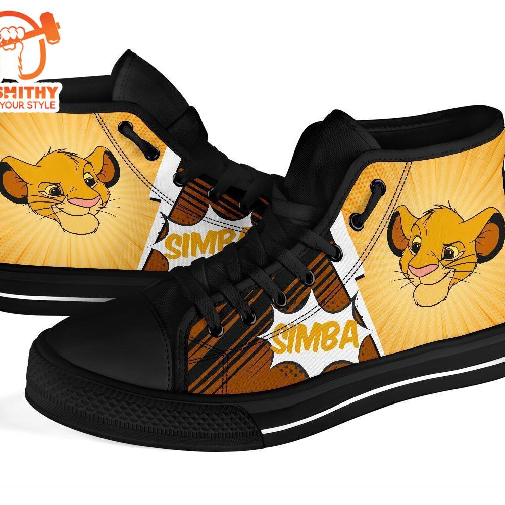 Cute Simba Sneakers Lion King High Top Shoes Fan