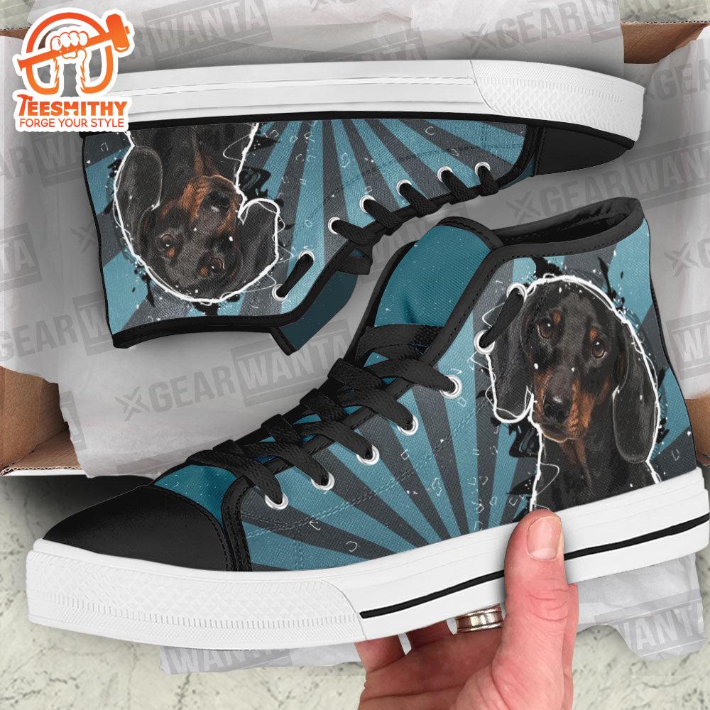 Dachshund High Top Shoes Custom