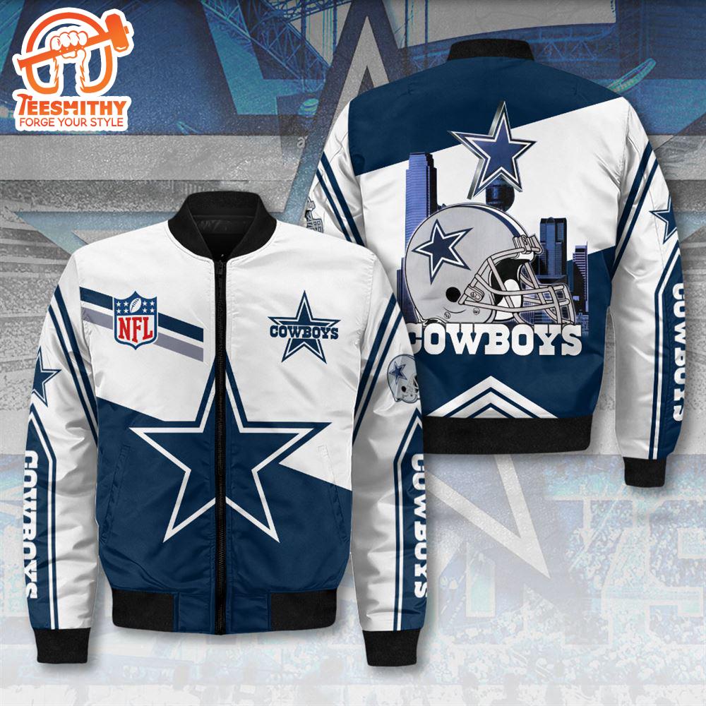 Dallas Cowboys 3D Bomber Jacket For Fans