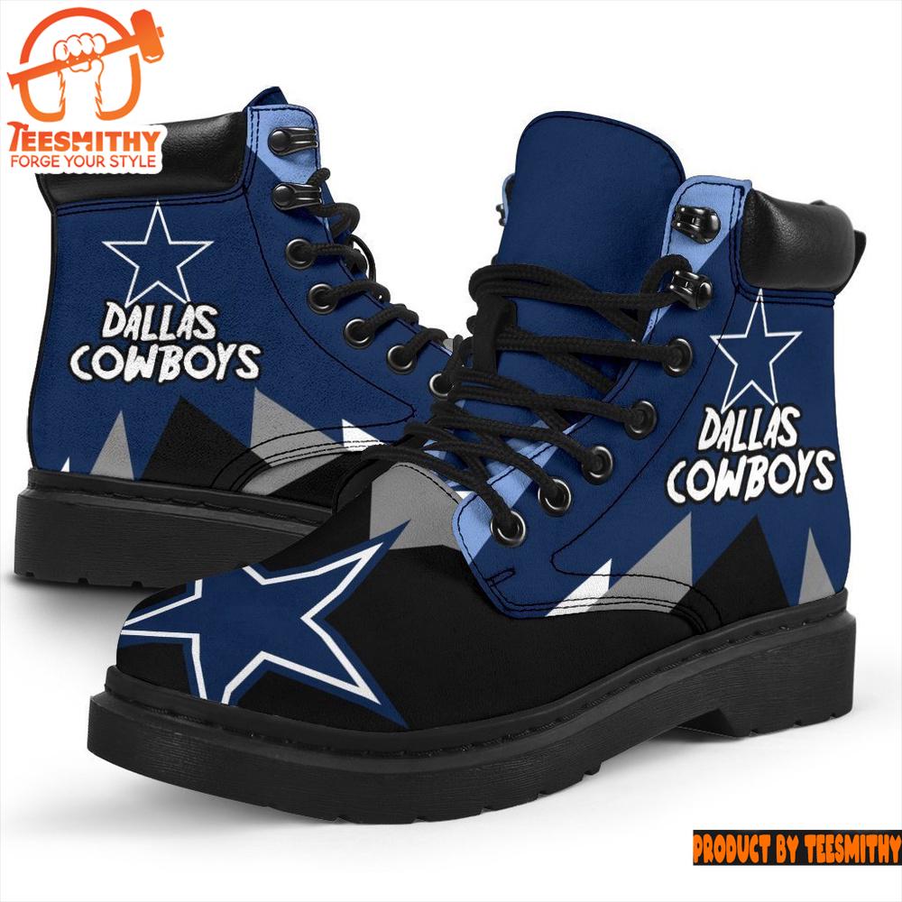 Dallas Cowboys All Season Boots  Casual Shoes  Vegan Leather Custom Boot Shoes