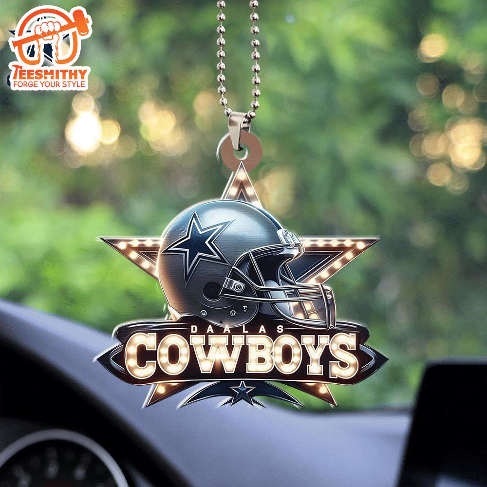 Dallas Cowboys Custom Shape 2-sided Acrylic Car Ornament Gift For Xmas